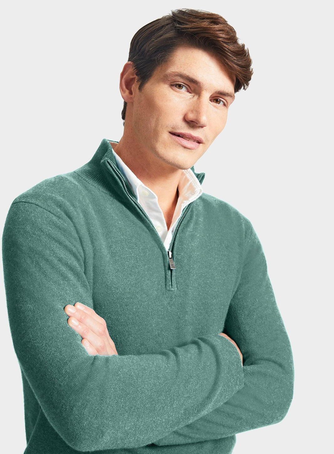 1/4 Zip Cashmere Feel Sweater