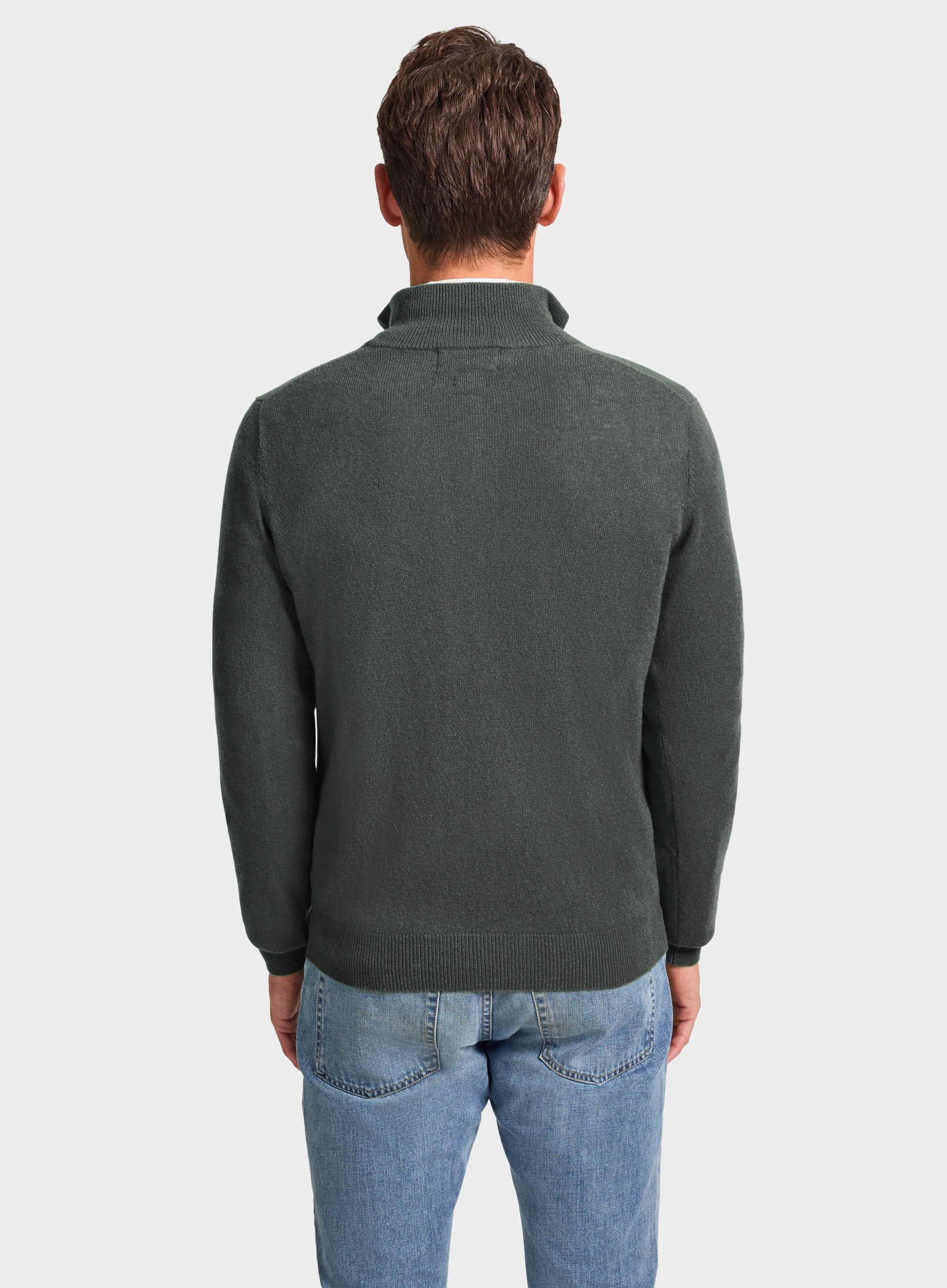 Cashmere 1/4 Zip in Highland Green