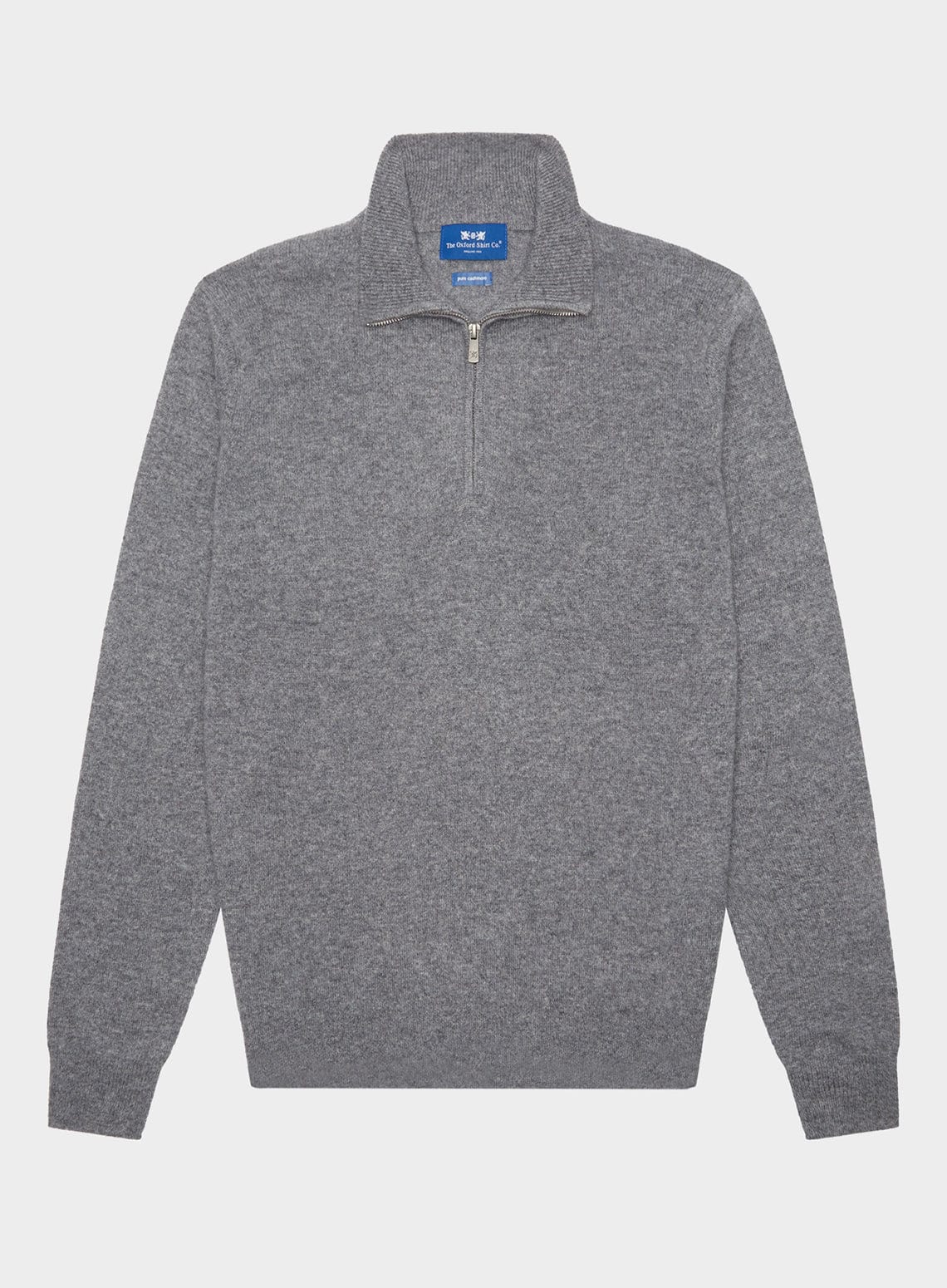 Cashmere 1/4 Zip in Mid Grey