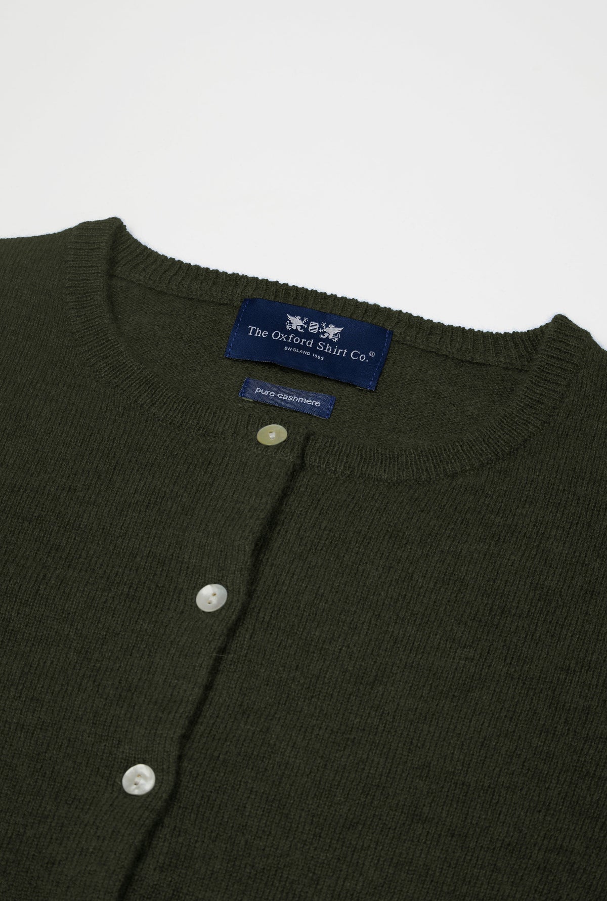Cashmere Cardigan in Highland Green