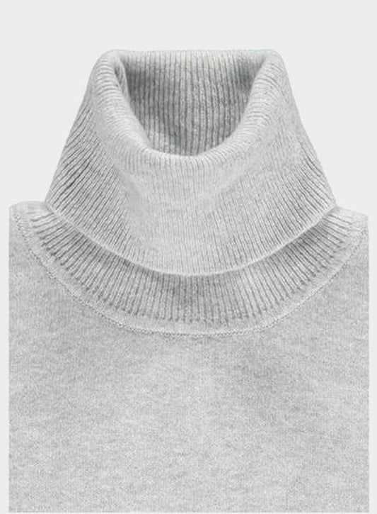 Cashmere Roll Neck in Light Grey