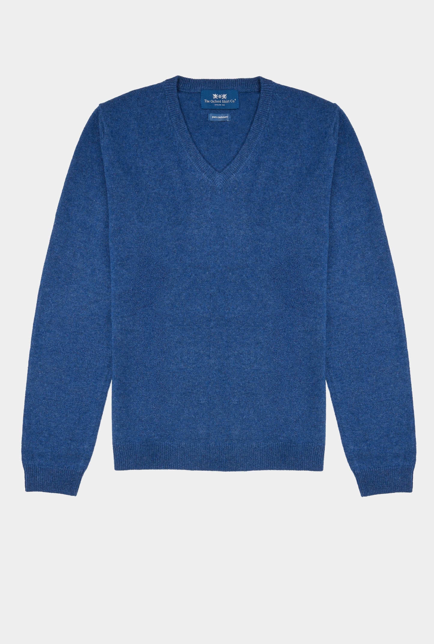 Cashmere V Neck in Denim