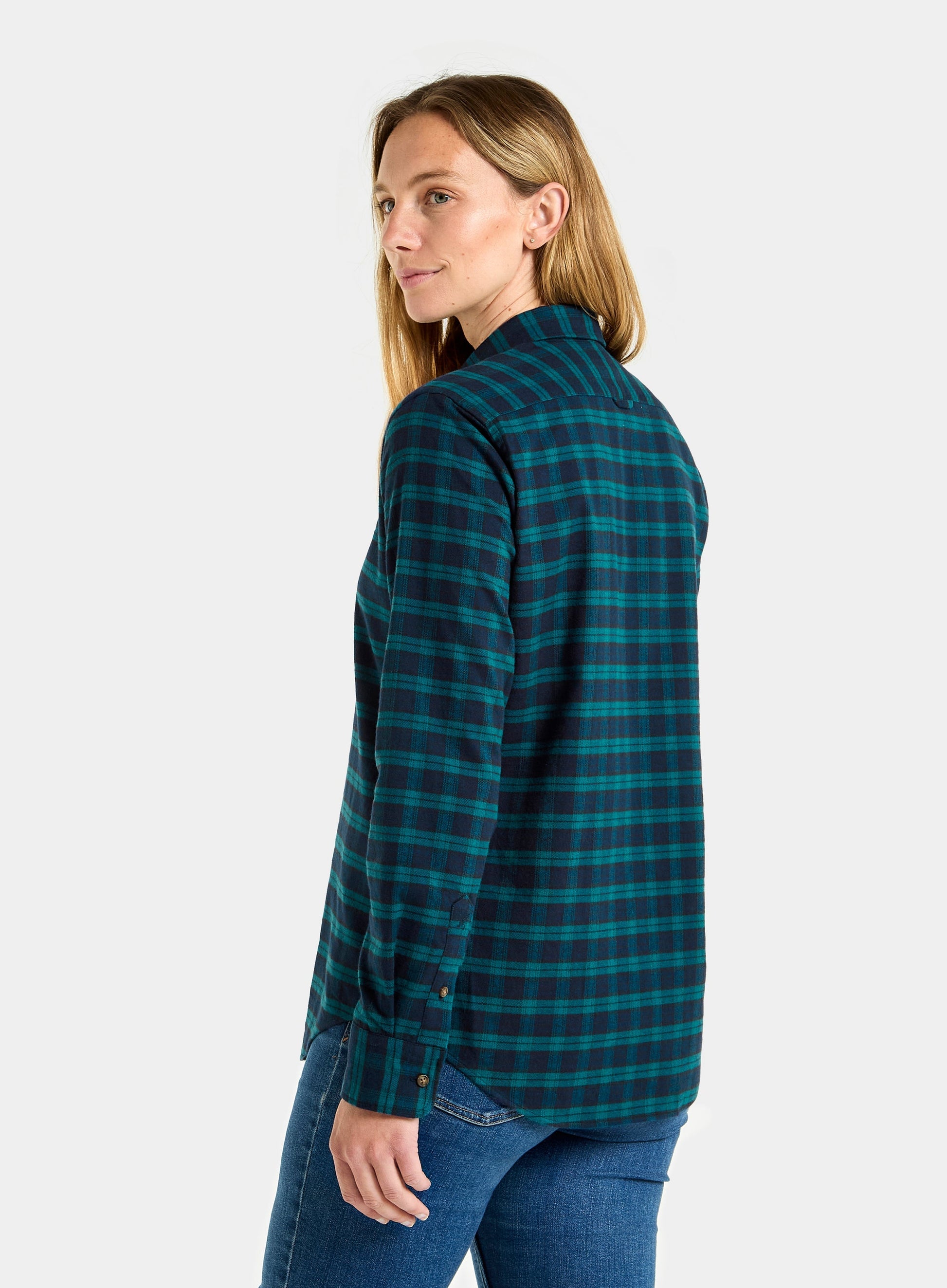 Classic Flannel Shirt - Green and Navy Check