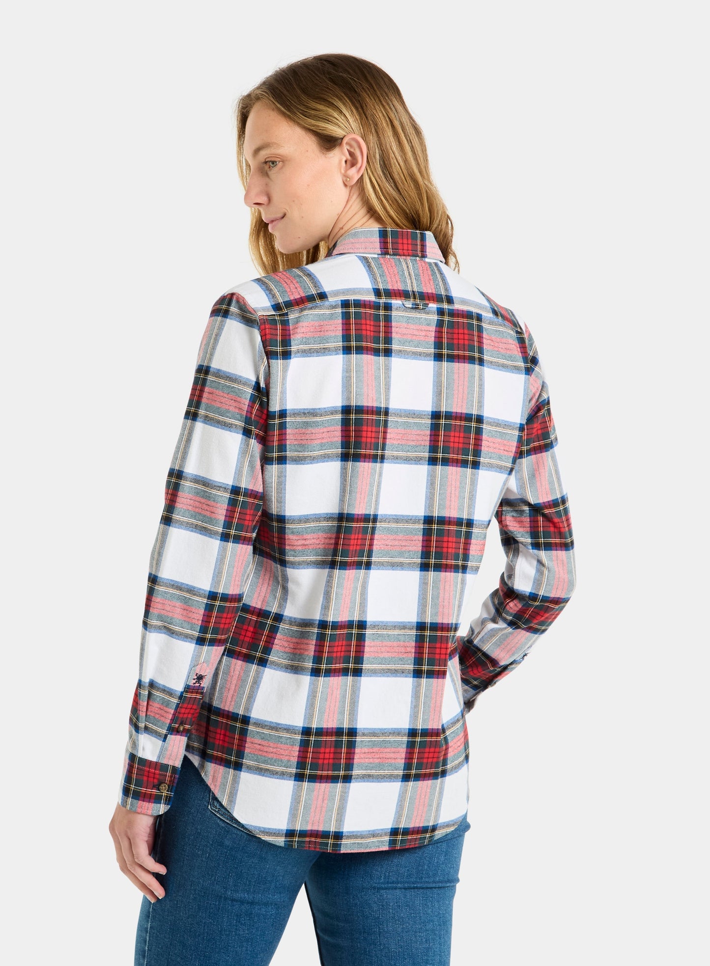 Classic Flannel Shirt - Red and Beige Check
