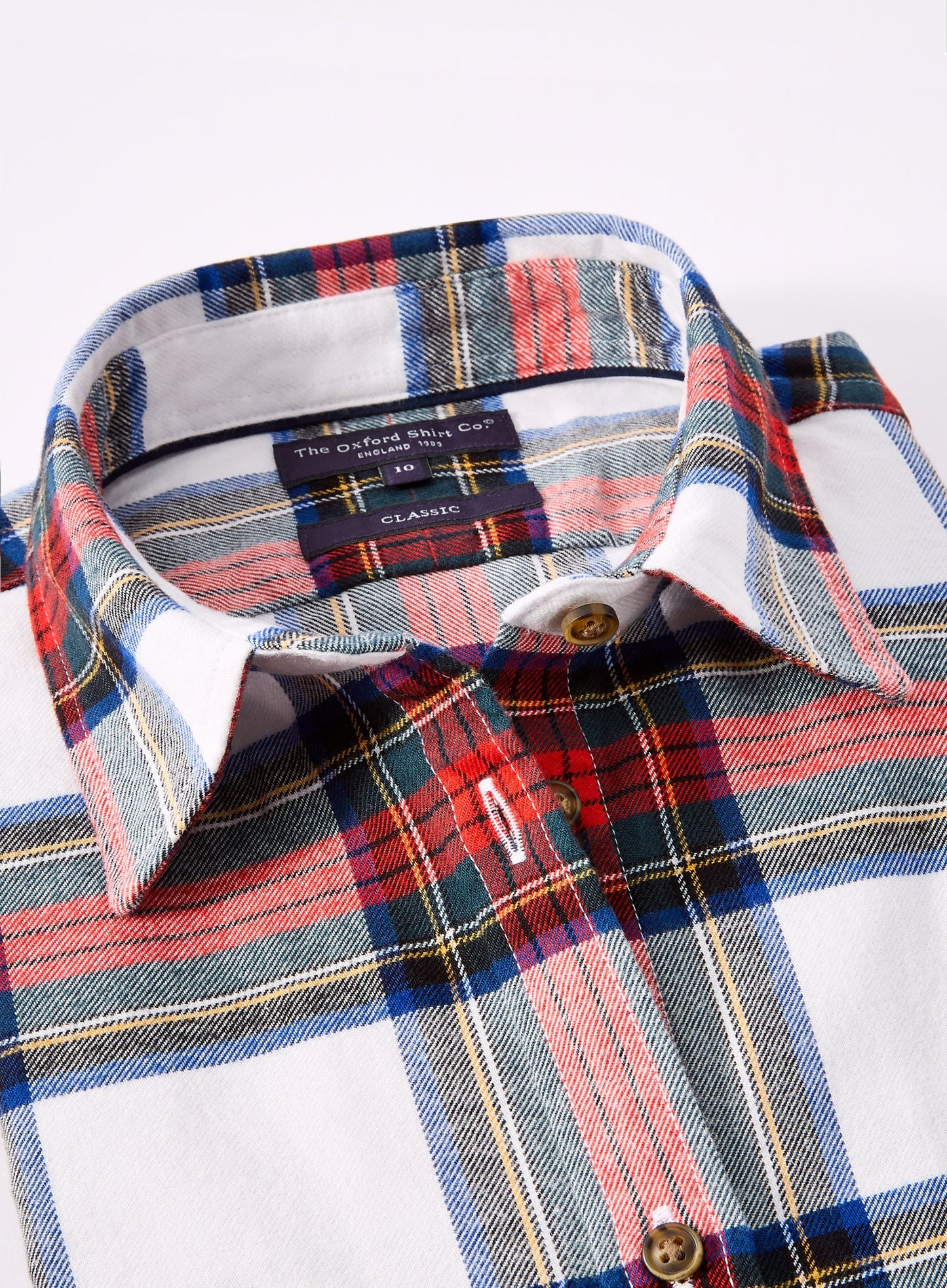 Classic Flannel Shirt - Red and White Check
