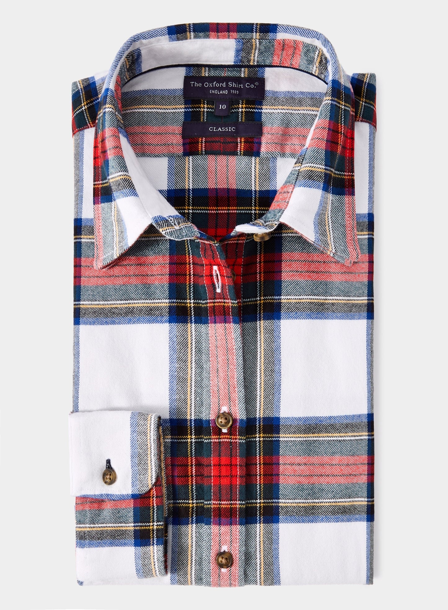 Classic Flannel Shirt - Red and White Check