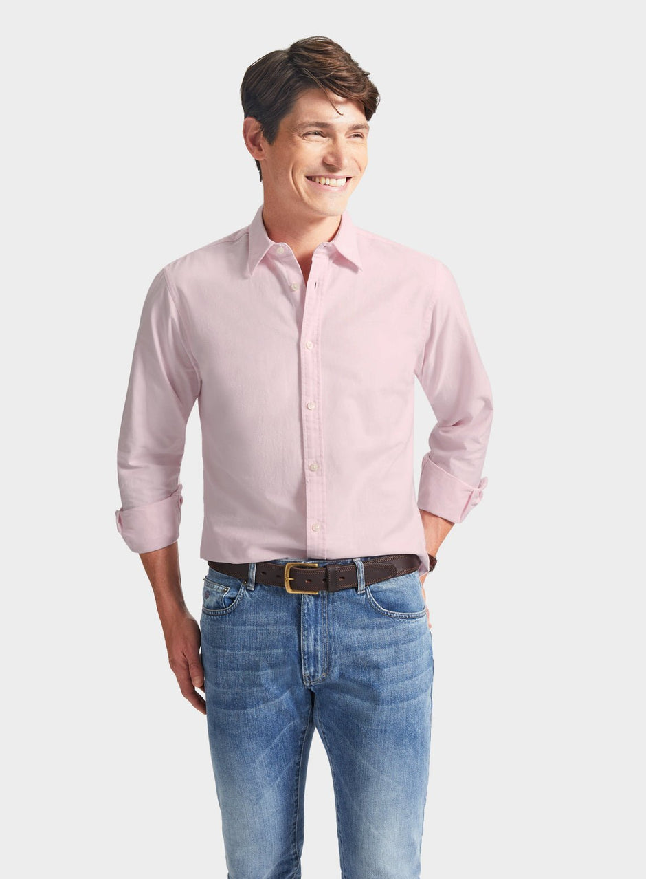 Men's Pink Solid Shirt main image 0