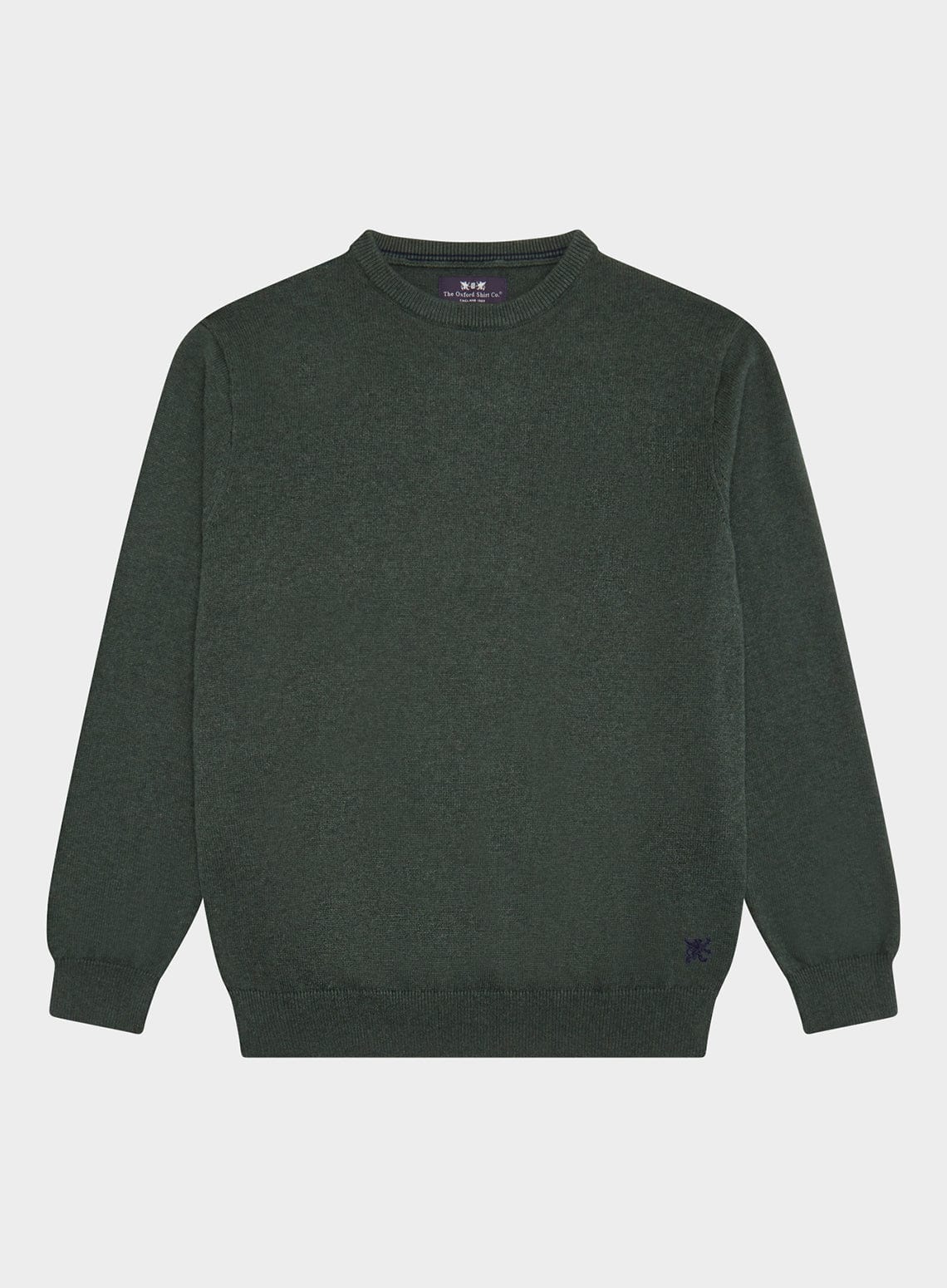 Cotton Cashmere Crew Neck in Khaki