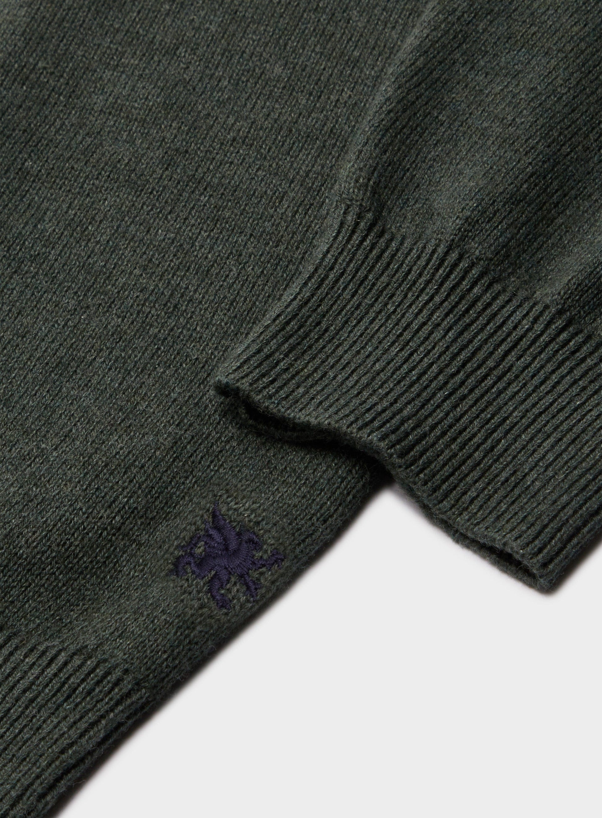 Cotton Cashmere Crew Neck in Khaki