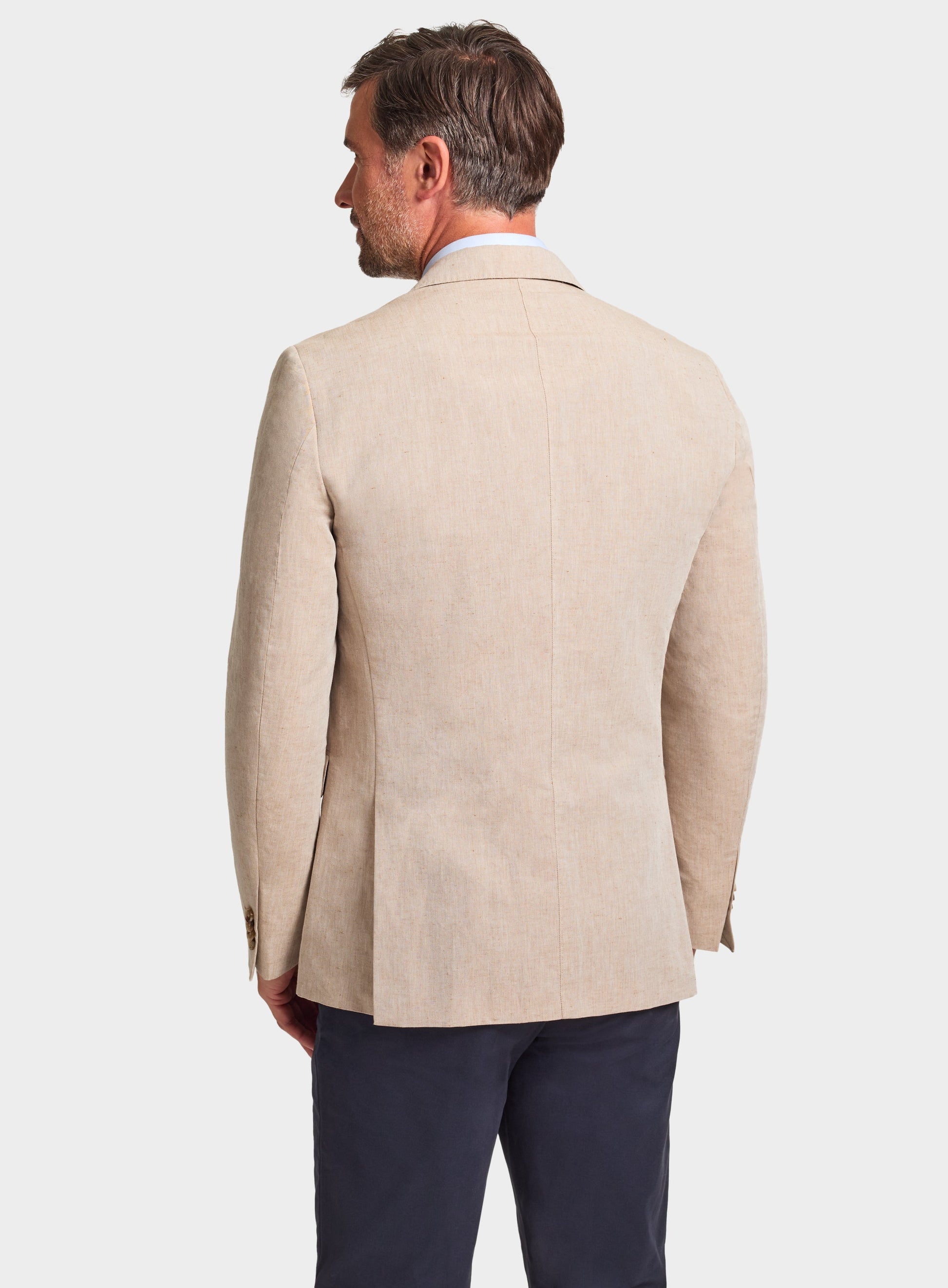Cotton Linen Blazer - Beige