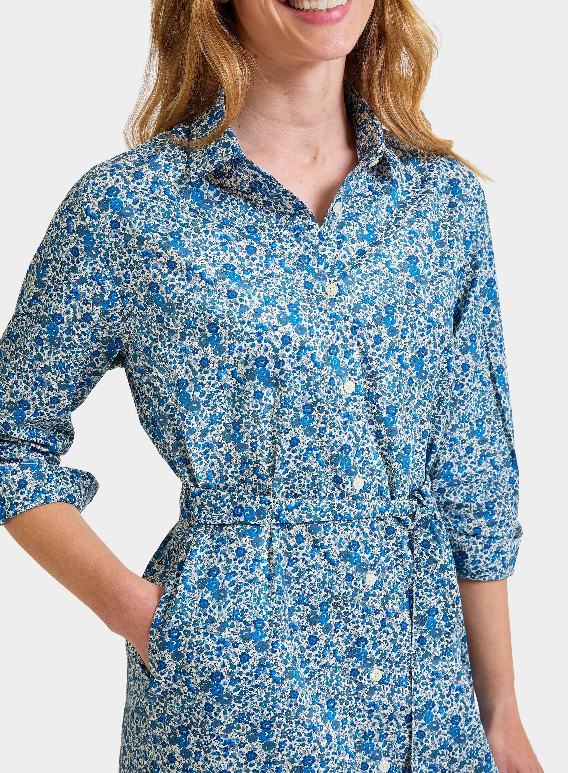 liberty shirt dress Zelda Dress | Liberty Cotton Shirt Dress
