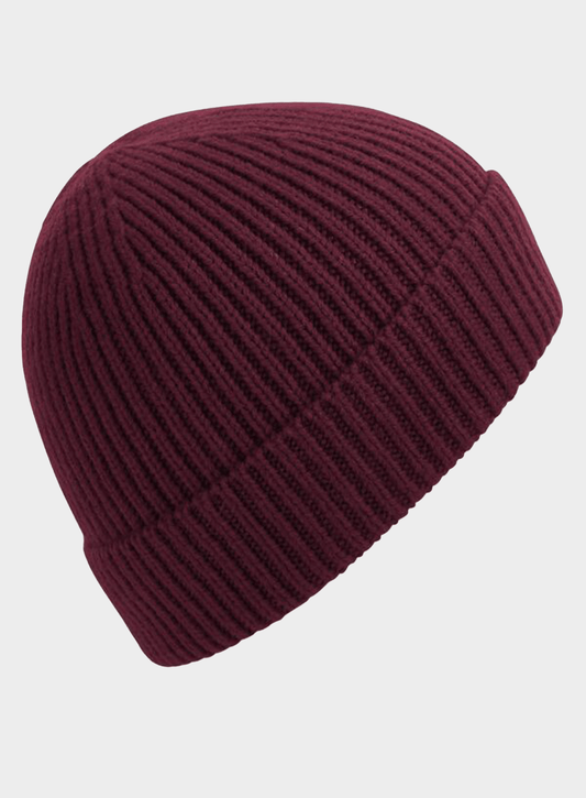 Engineered Knit Beanie - Burgundy