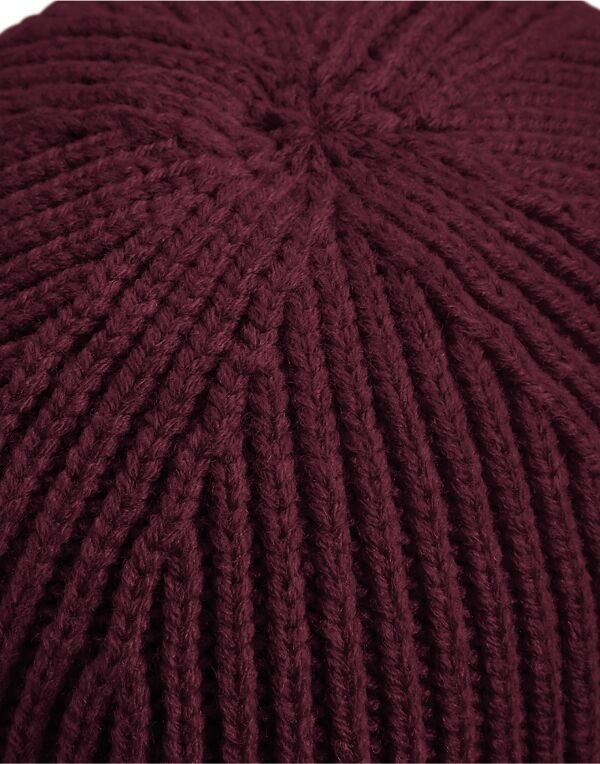 Engineered Knit Beanie - Burgundy
