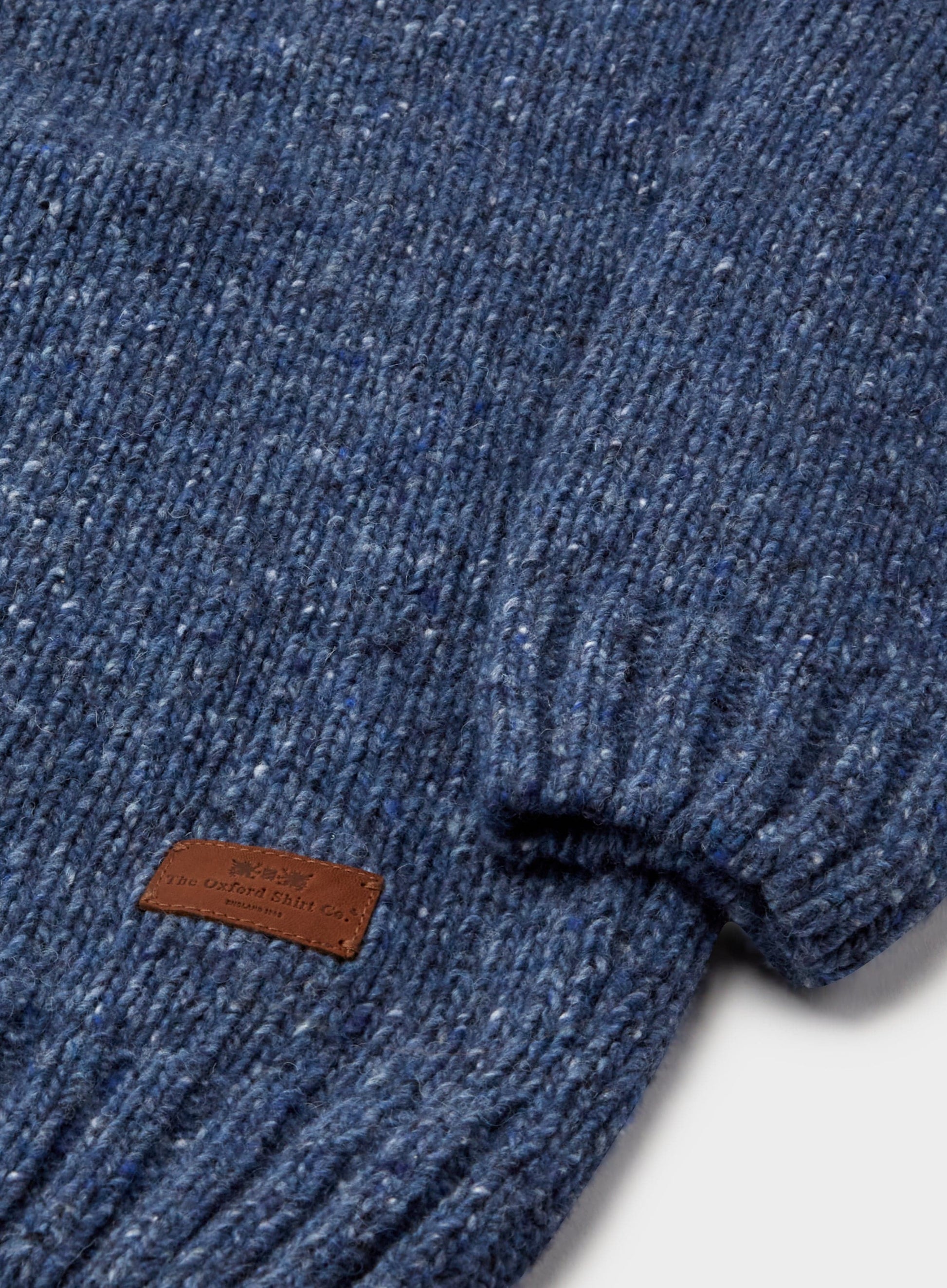 Knitted Neppy Crew Neck - Denim