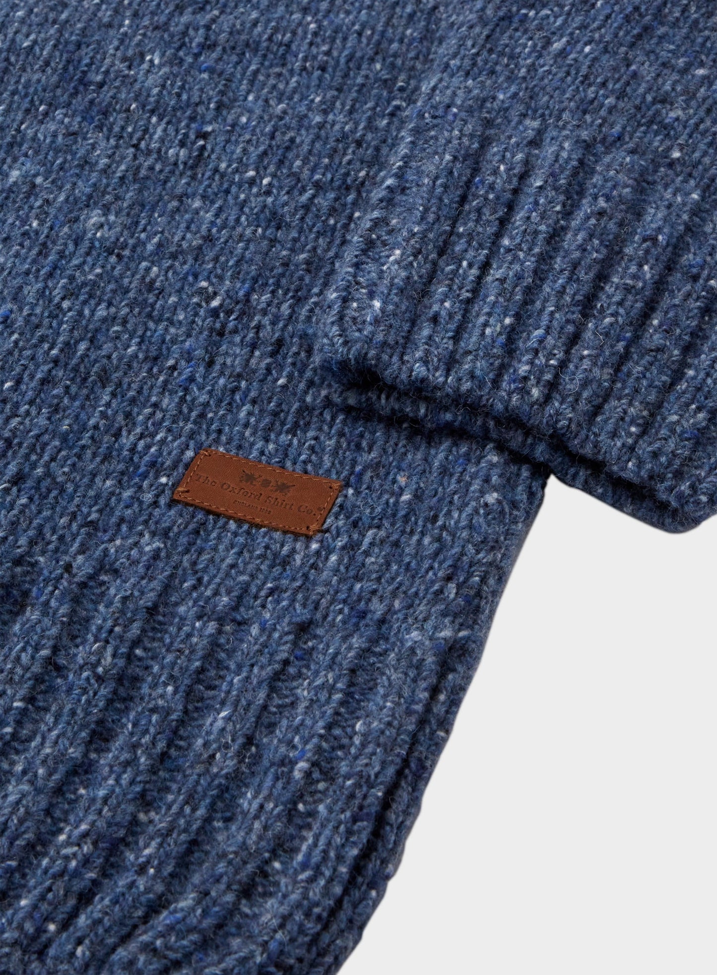 Knitted Neppy Turtle Neck - Denim