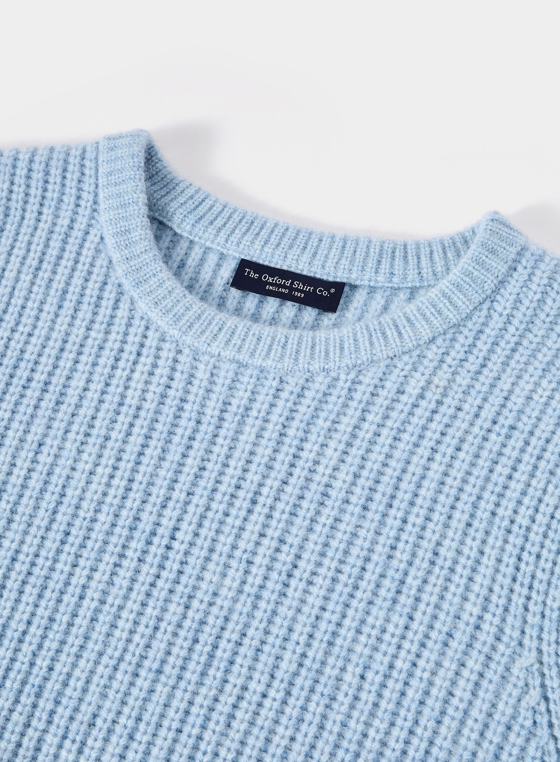 Knitted Rib Vest - Blue