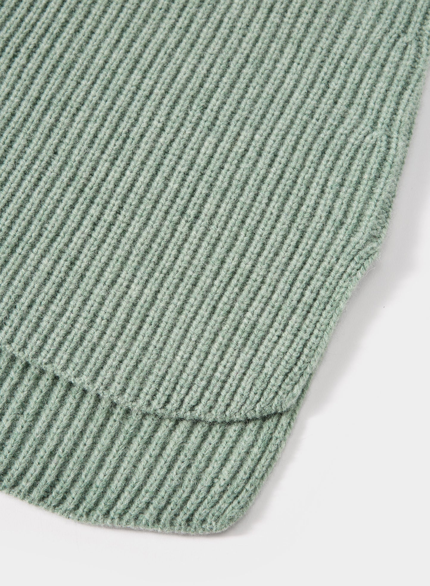 Knitted Rib Vest - Green