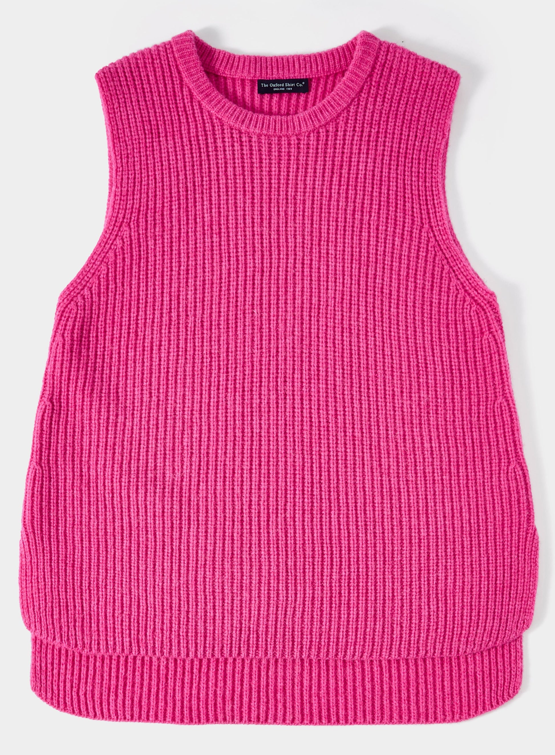 Knitted Rib Vest - Pink