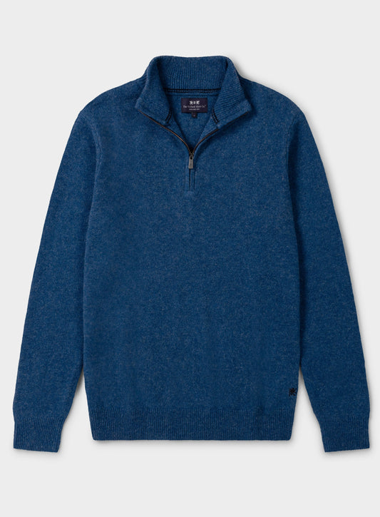 Lambswool 1/4 Zip in Blue