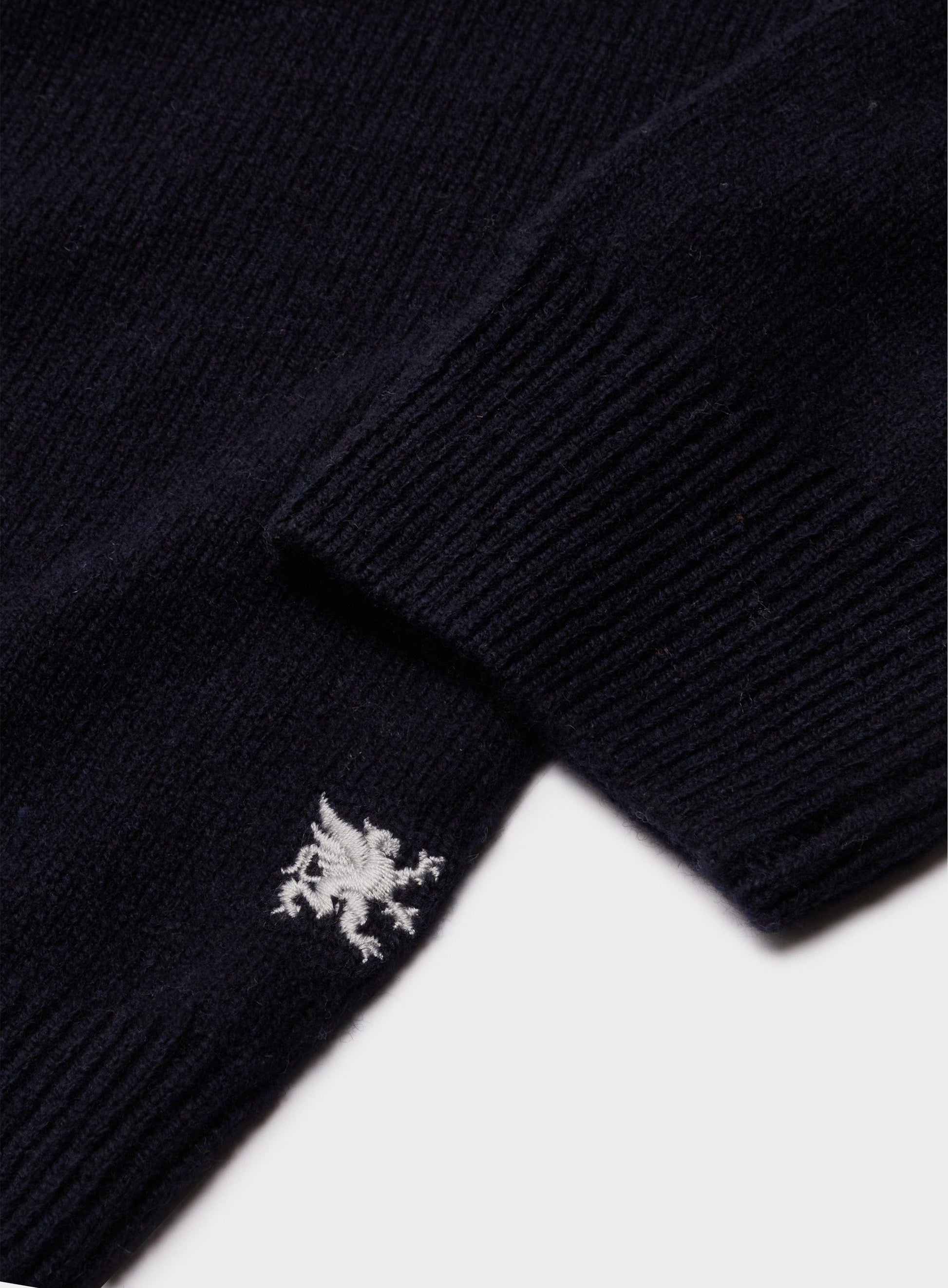 Lambswool 1/4 Zip in Navy