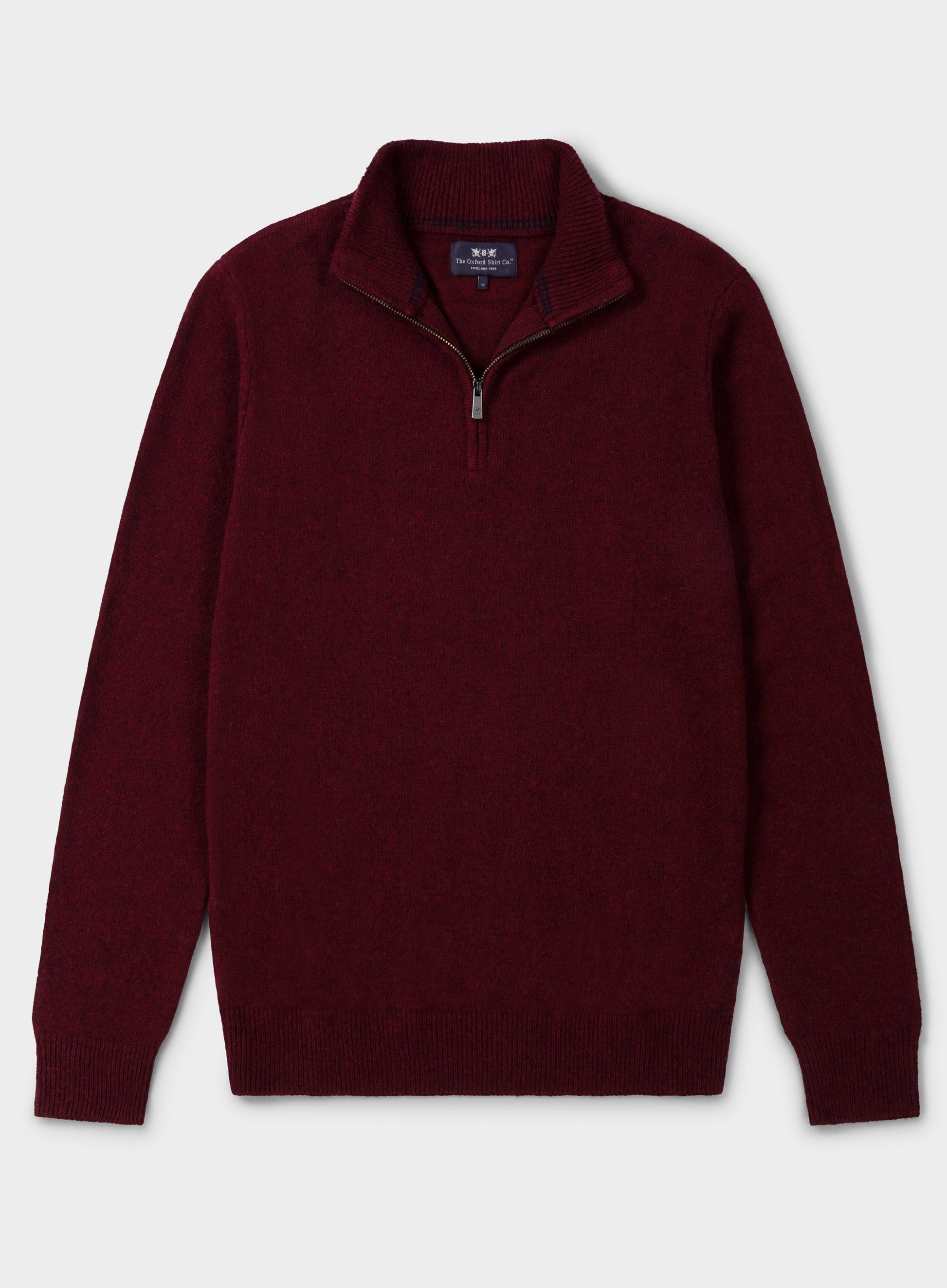 Lambswool 1/4 Zip in Red