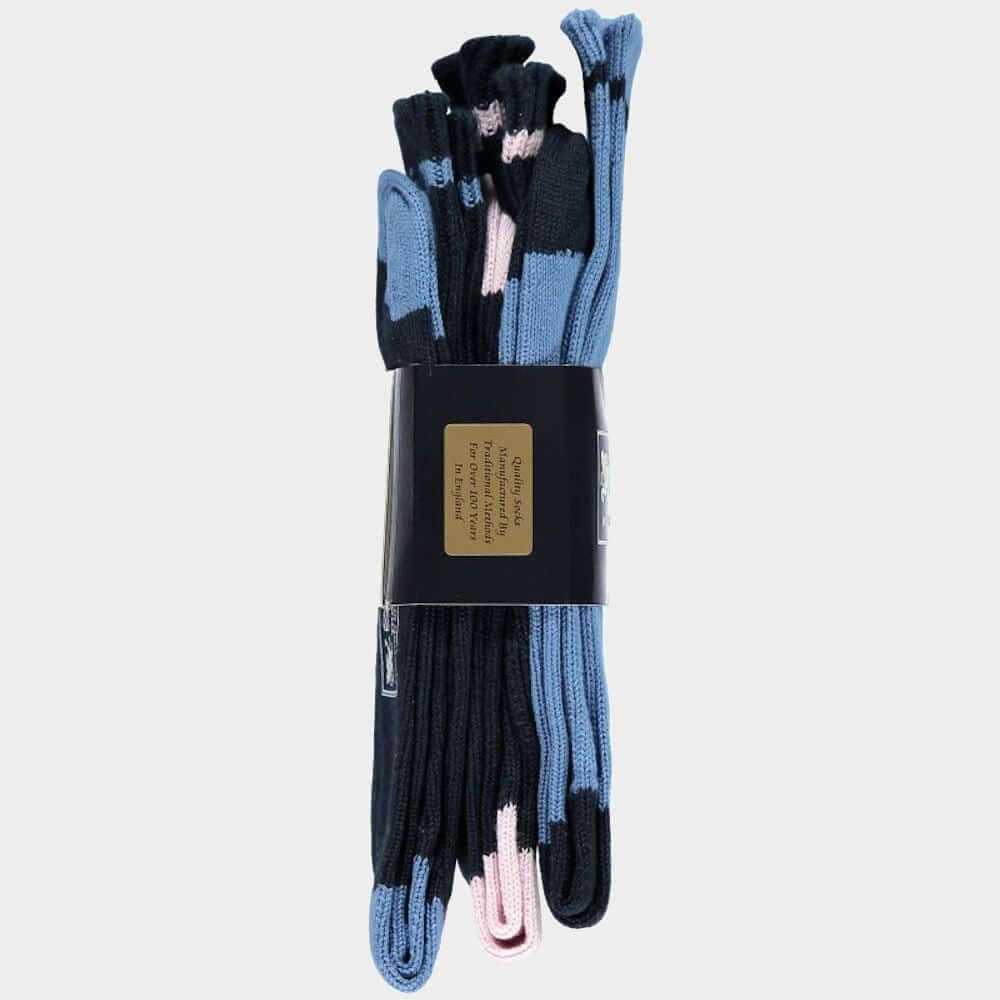 Men’s 3 pack of socks in Blue Contrast.