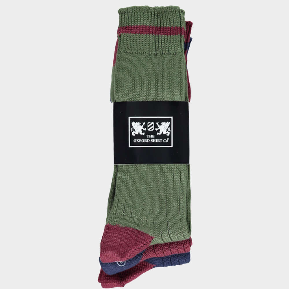Men’s 3 pack of socks in Country Contrast.