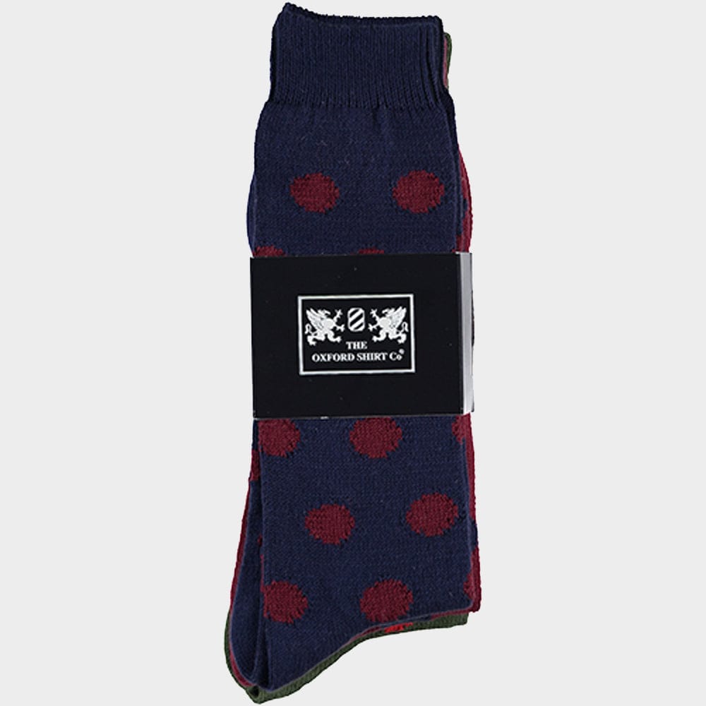 Men’s 3 pack of socks in Country Spots.