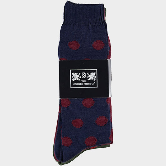 Men’s 3 pack of socks in Country Spots.