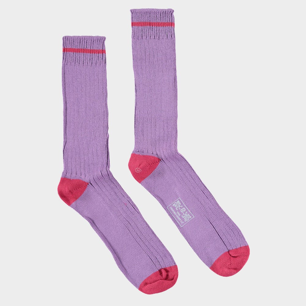 Men’s 3 pack of socks in Pink Contrast.