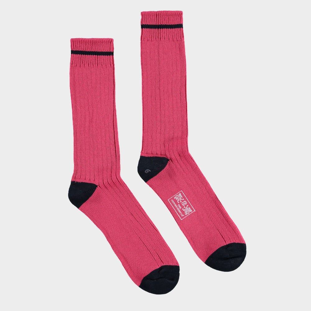 Men’s 3 pack of socks in Pink Contrast.