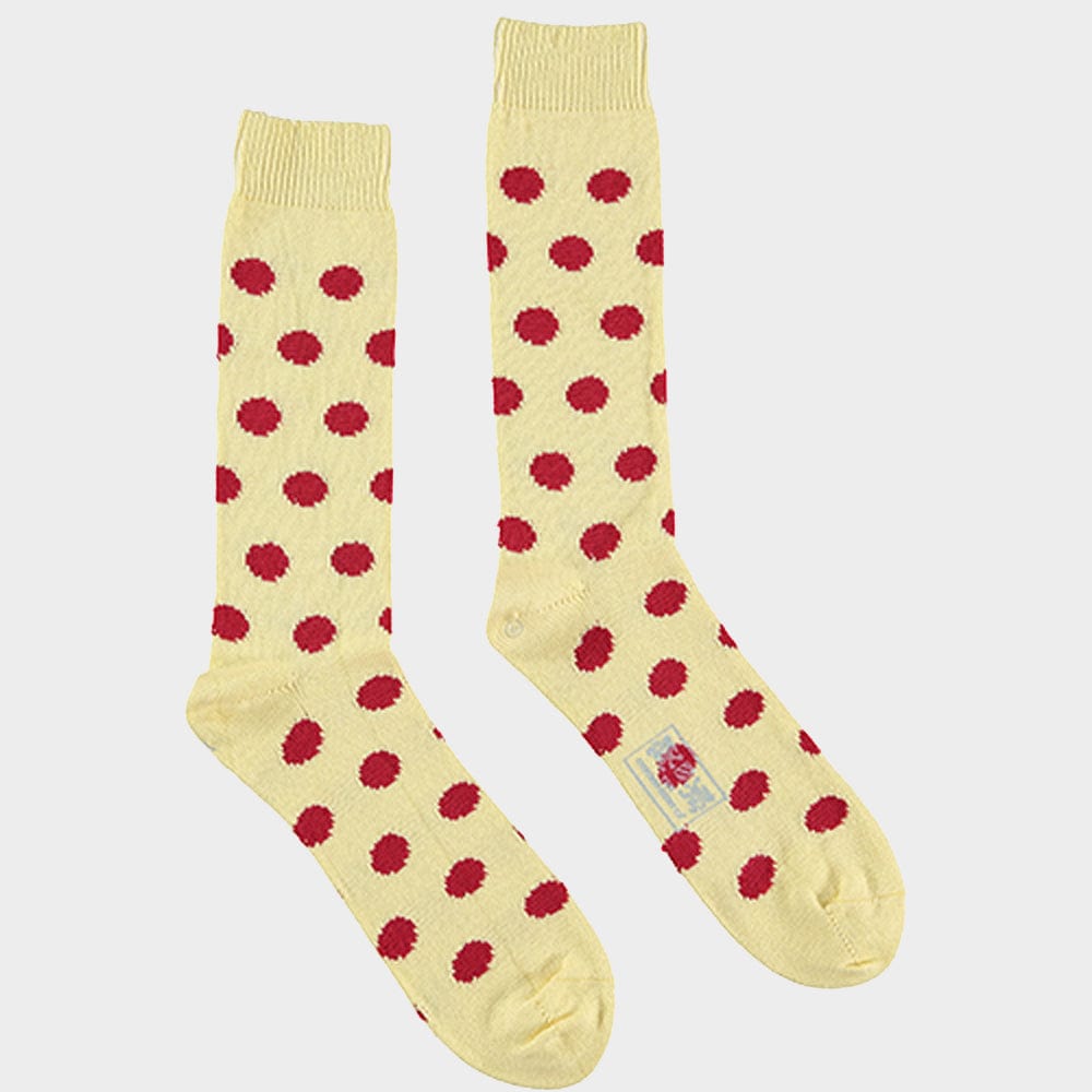 Men’s 3 pack of socks in Yellow Spots.