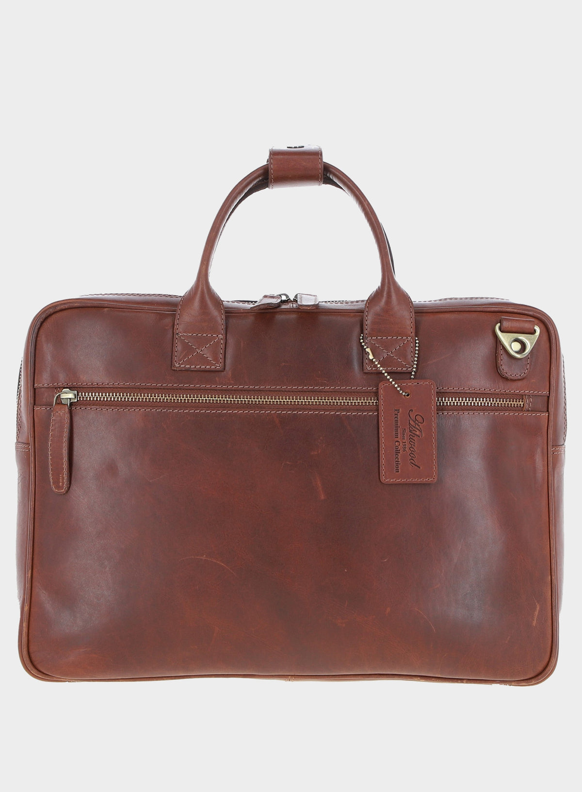 Men’s Balliol laptop briefcase in Chestnut.