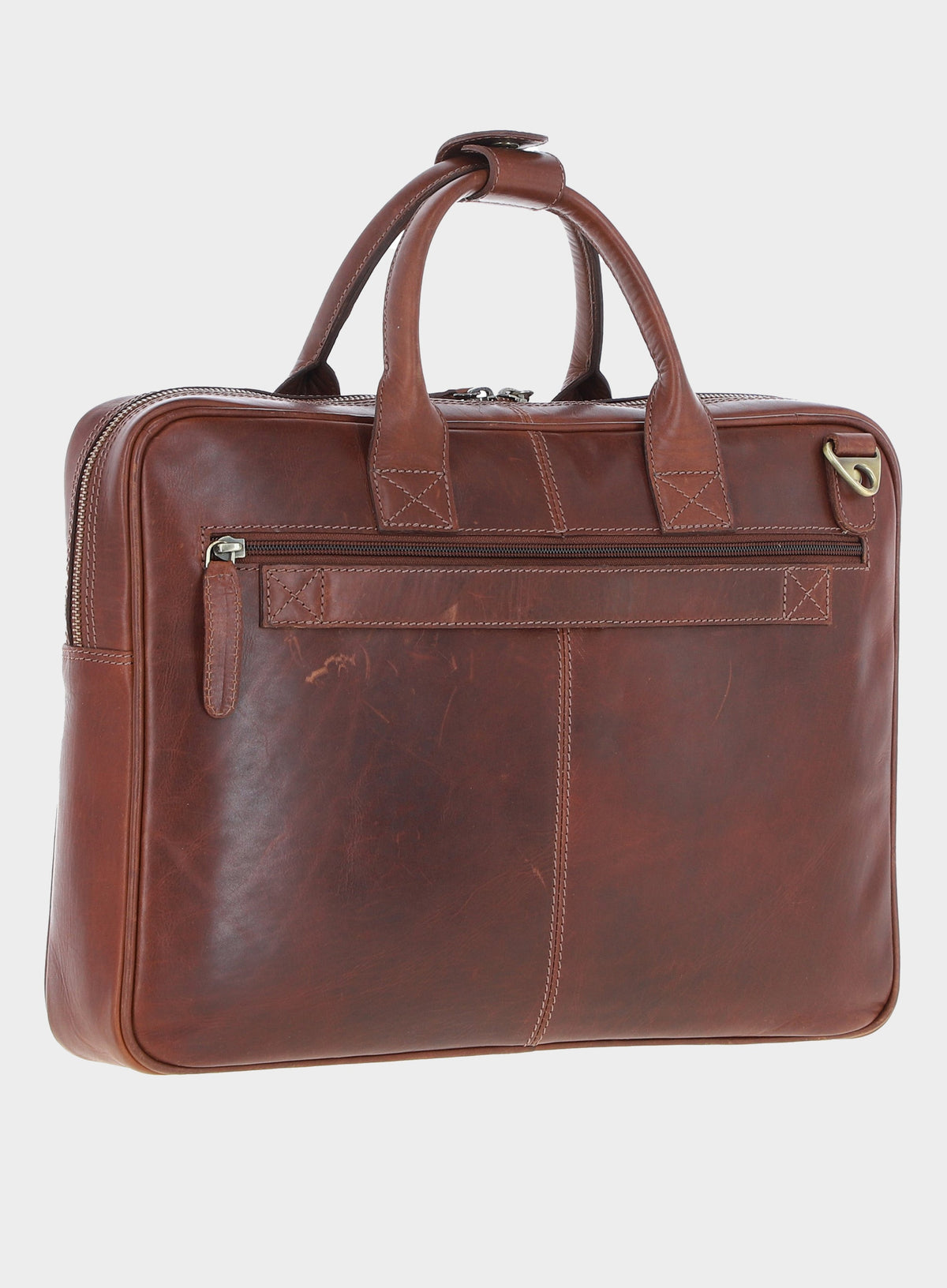 Men’s Balliol laptop briefcase in Chestnut.