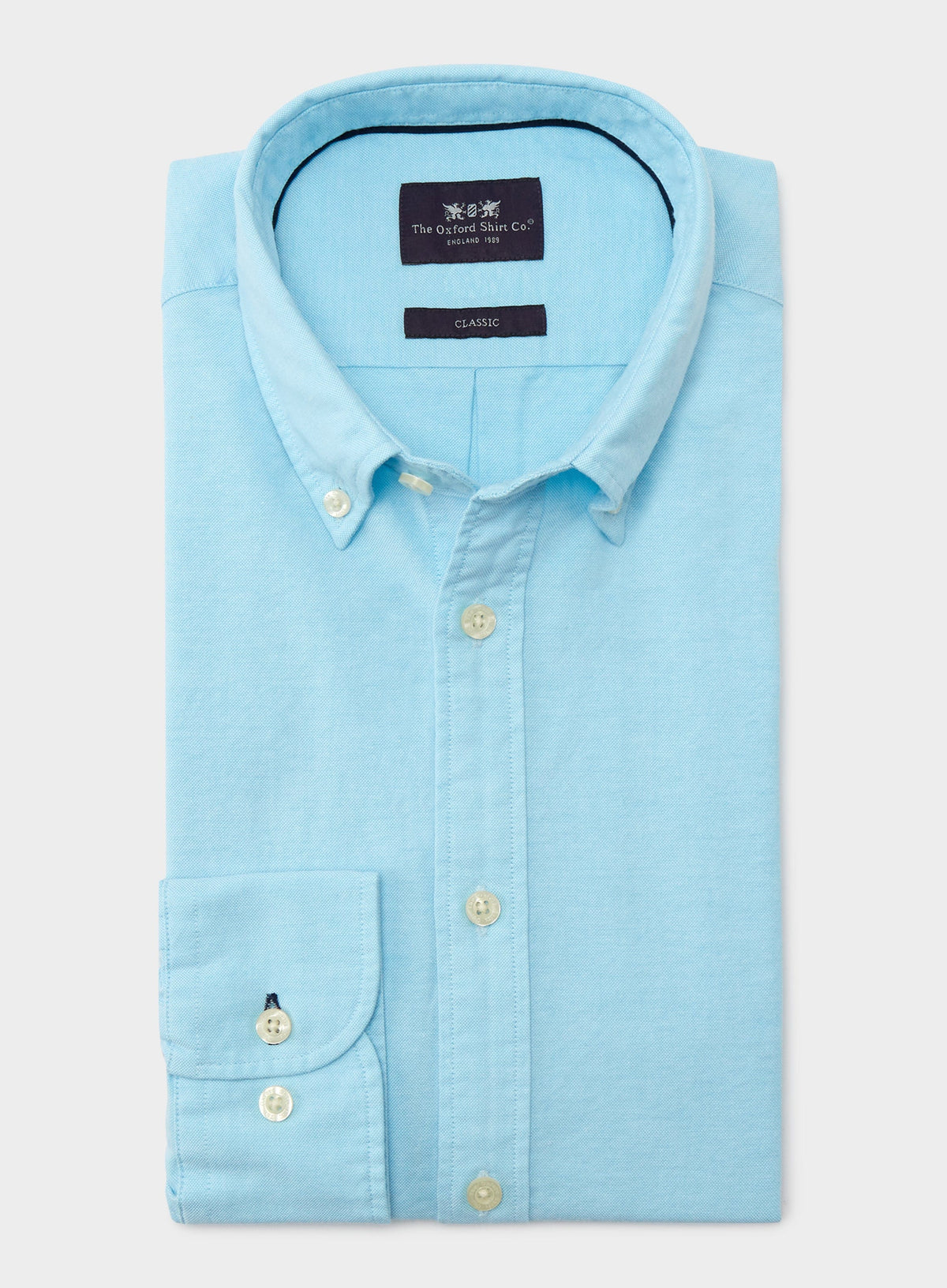 Men’s button-down Oxford shirt in Ocean.