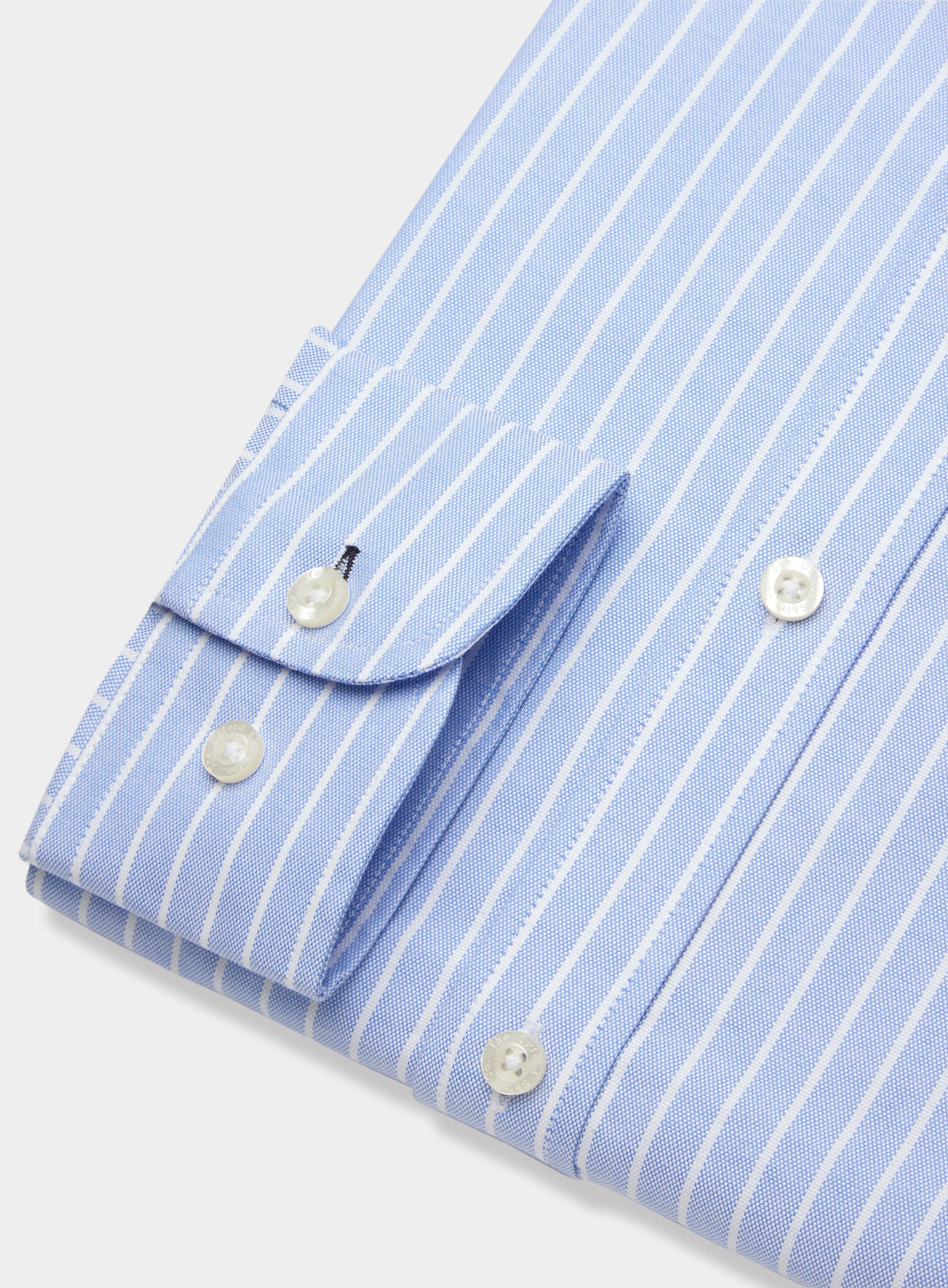 Men’s button-down shirt in Blue and White Stripe.