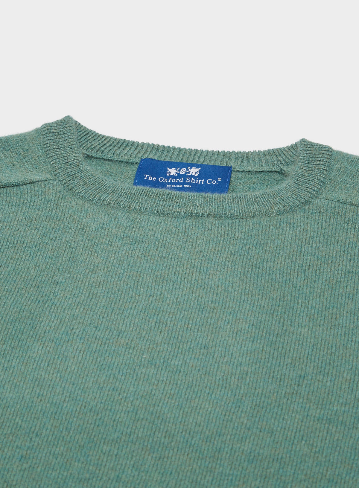 Men’s cashmere crew neck jumper in Green.