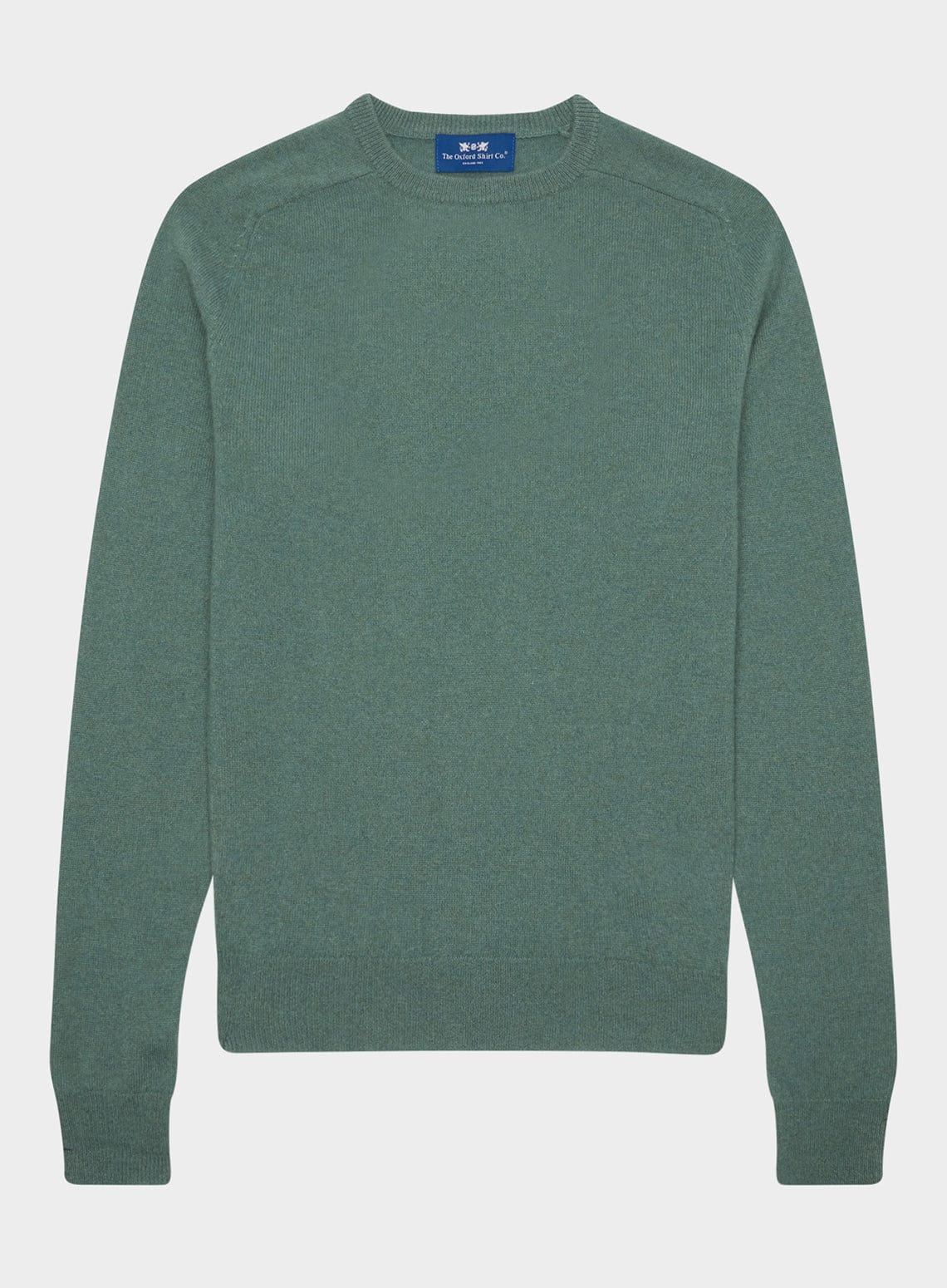 Men’s cashmere crew neck jumper in Green.