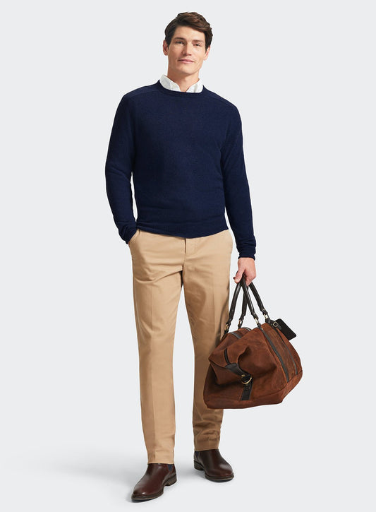 Men’s cashmere crew neck jumper in Navy.