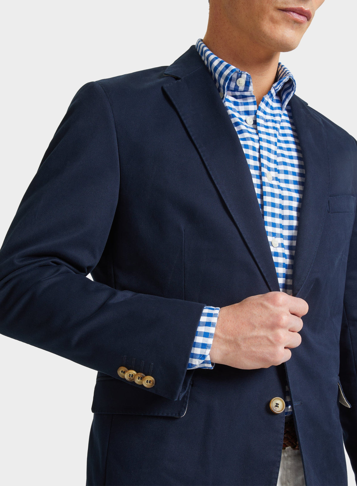 Men’s casual cotton blazer.