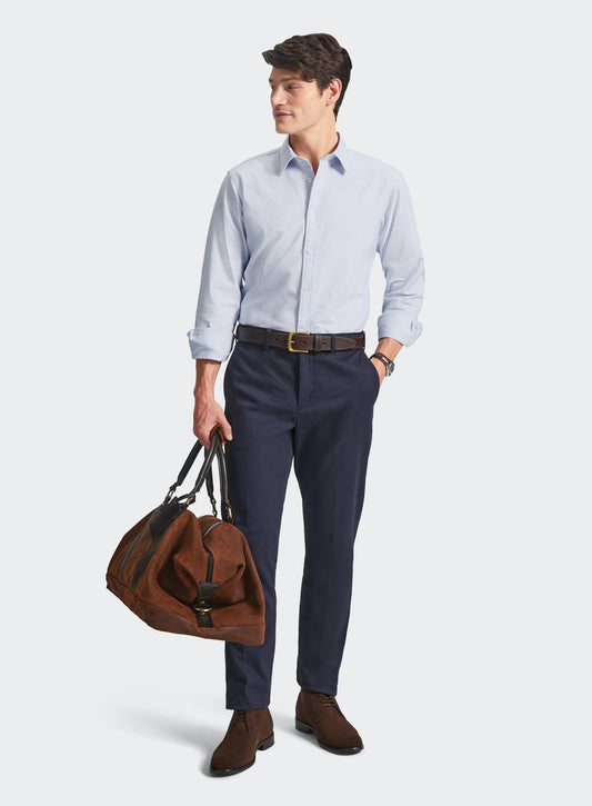 Men’s classic Oxford shirt in Blue Stripe.