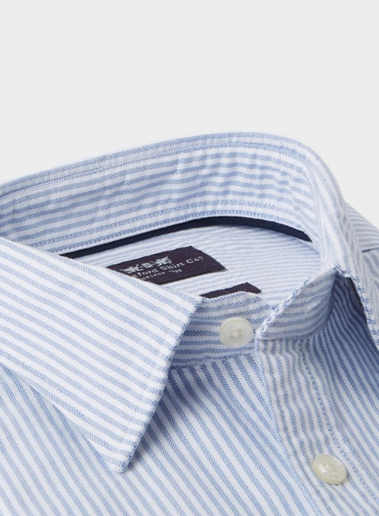 Men’s classic Oxford shirt in Blue Stripe.