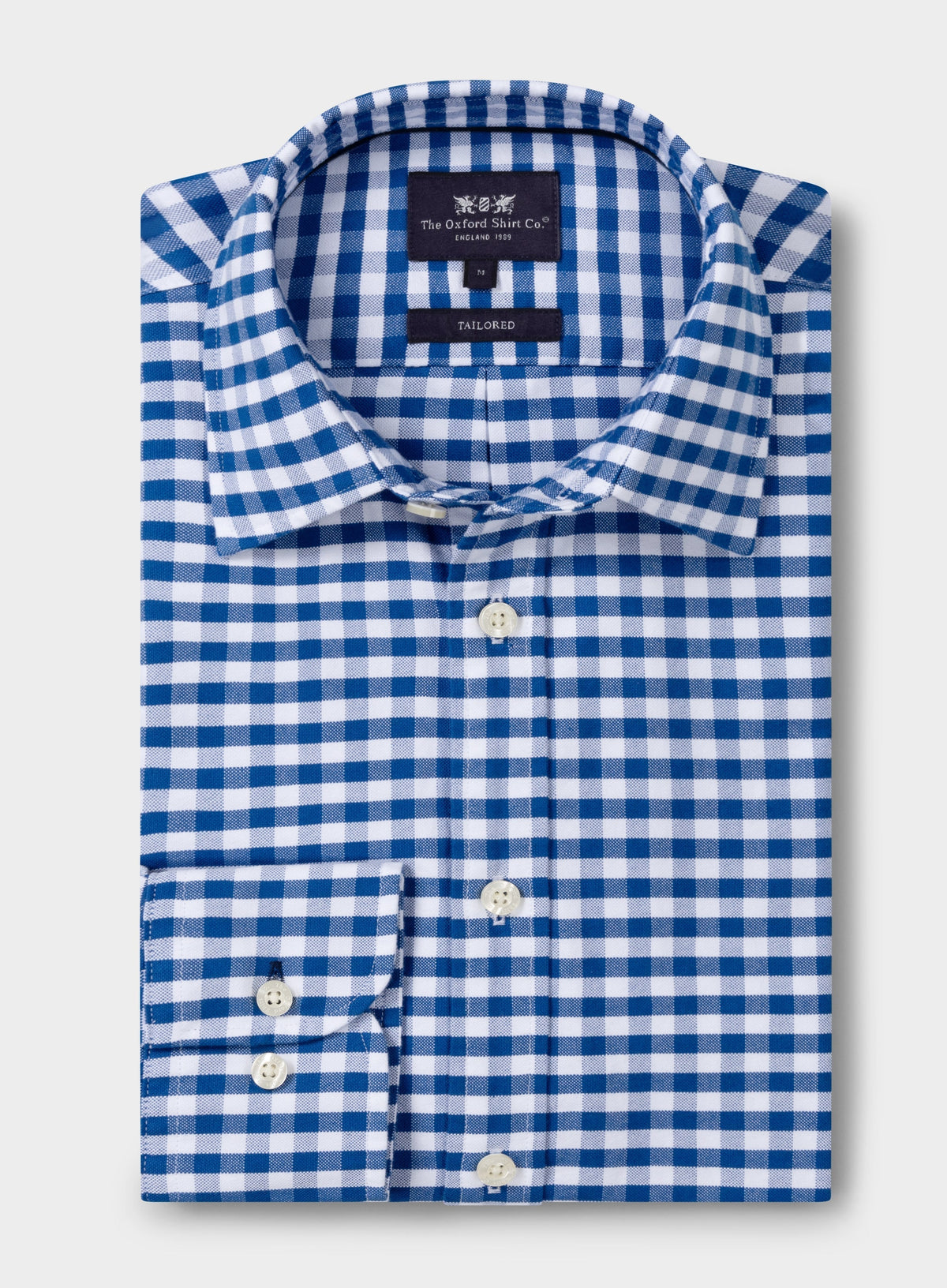 Men’s classic Oxford shirt in Navy Check.