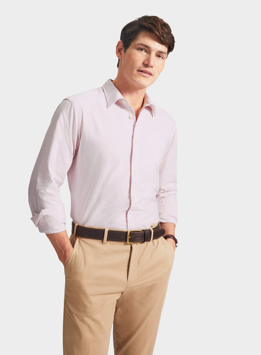 Men’s classic Oxford shirt in Pink Stripe.