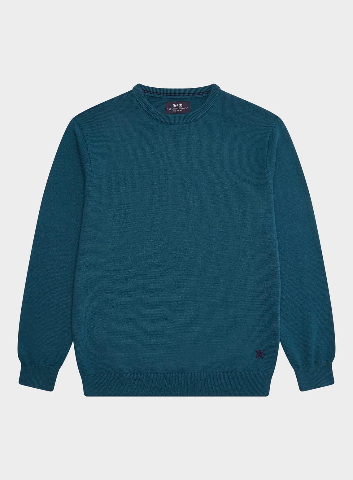 Men’s cotton cashmere crew neck jumper in Green.
