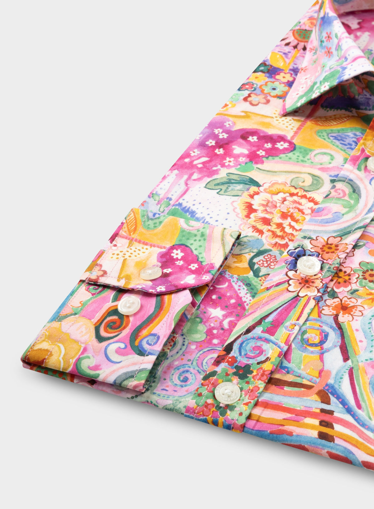 Men’s shirt in Elysia Meadow Liberty fabric.