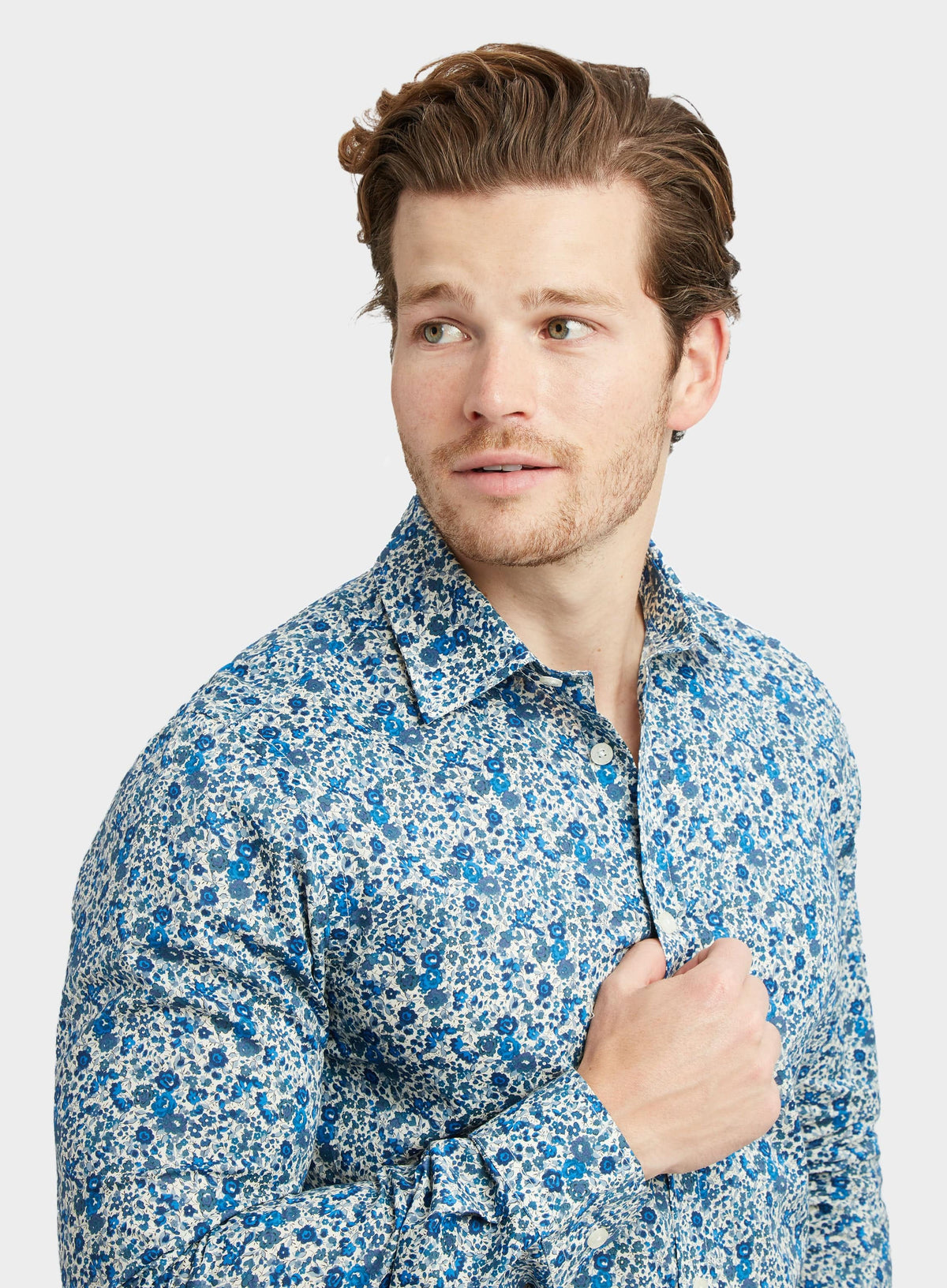 Men’s shirt in Emma & Georgina Liberty fabric.