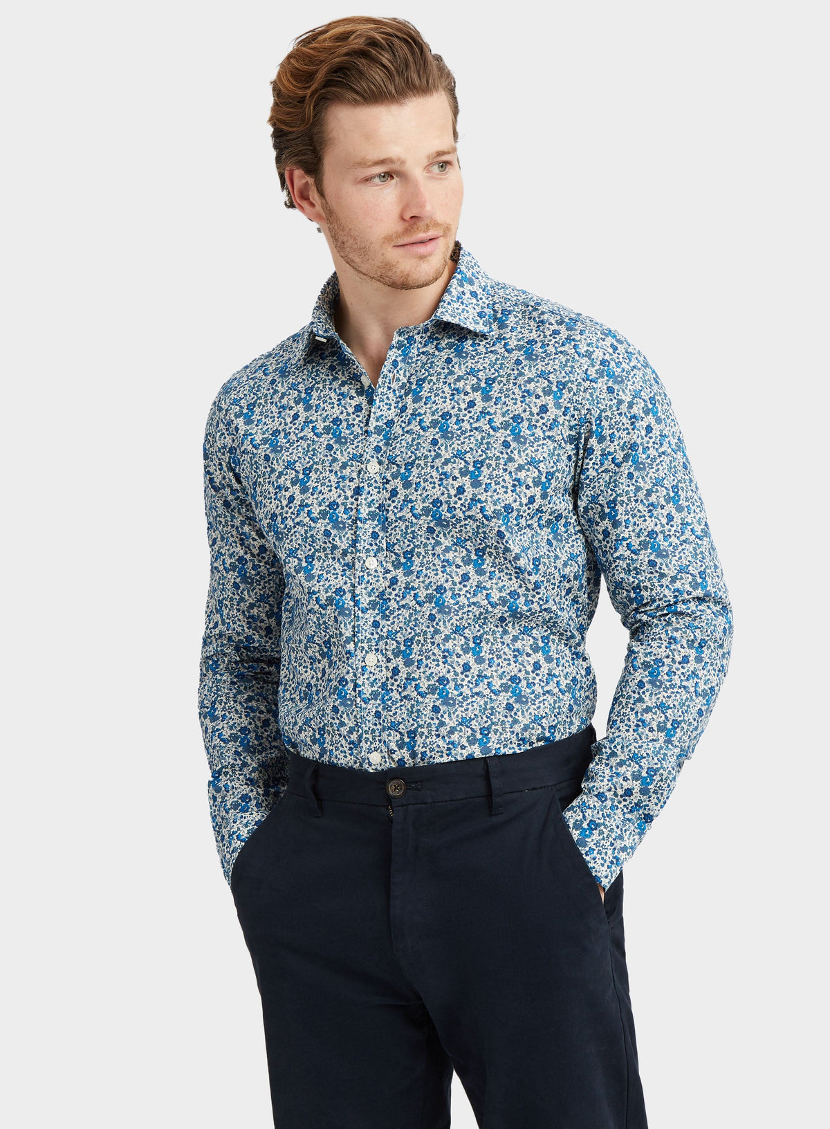 Men’s shirt in Emma & Georgina Liberty fabric.