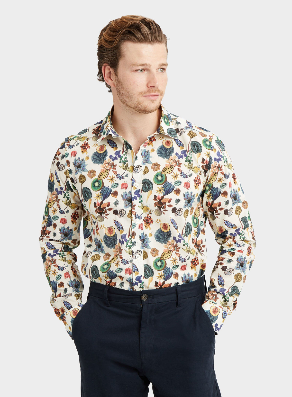 Men’s shirt in Floral Earth Liberty fabric.