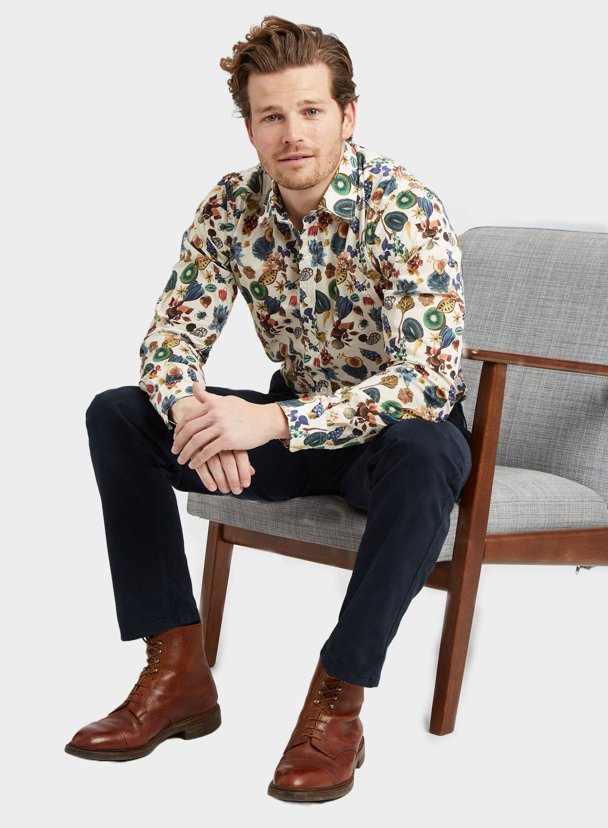 Men’s shirt in Floral Earth Liberty fabric.